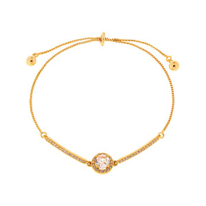 Bransoletka pozłacana z cyrkonią