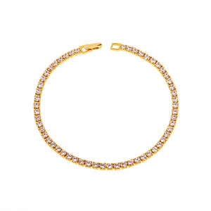 Bransoletka pozłacana tenisowa