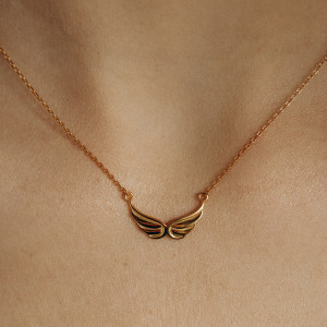 Naszyjnik pozłacany skrzydła