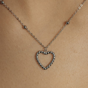 Naszyjnik srebrny serce