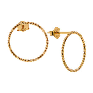 Kolczyki pozłacane kółka