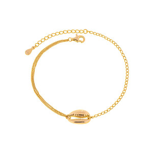 Bransoletka pozłacana muszelka