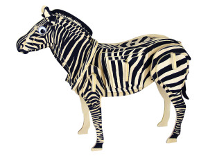Zebra składanka drewniana