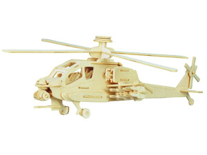 Helikopter Apache składanka drewniana