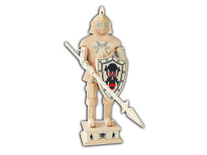 Rycerz II składanka drewniana puzzle 3D
