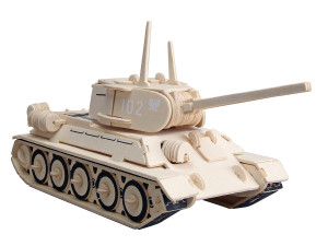 Czołg T-34 Rudy 102 składanka drewniana