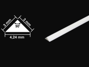 Plastikowy styrenowy trójkątny pręt 3mm