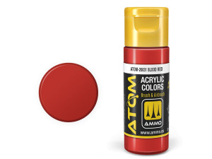 Farba akrylowa ATOM Blood red RAL3002