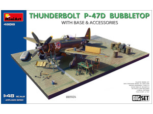 Samolot Thunderbolt P-47D Bubbletop With Base & Accesories