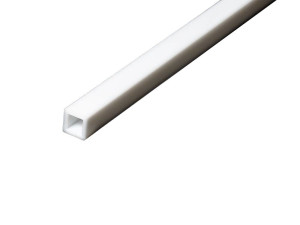 Plastikowa styrenowa biała kwadratowa rurka 8mm Square Tube