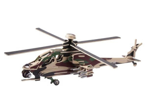 Helikopter Apache składanka drewniana