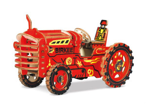 Zabytkowy traktor ciągnik składanka drewniana puzzle 3D