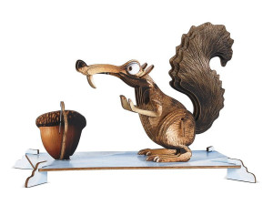 Wiewiórka szablozębna składanka drewniana puzzle 3D