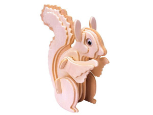 Wiewiórka składanka drewniana puzzle 3D