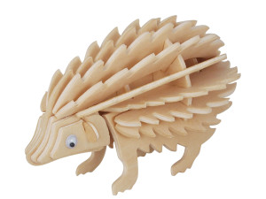 Jeż składanka drewniana puzzle 3D
