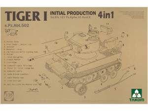 Czołg Tiger I Sd.Kfz.181 Pz.Kpfw.VI Ausf.E Initial Production s.Pz.Abt.502