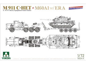 Ciągnik M911 C-HET w/ M747 Heavy Equipment Semi-Trailer + M60A1 w/ERA