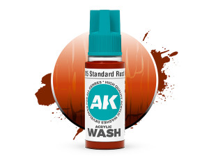 Wash modelarski Standard Rust Acrylic Wash