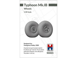 3D printed resin parts for Typhoon Mk.IB Wheels