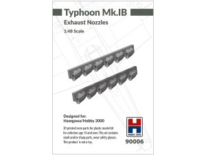 3D printed resin parts for Typhoon Mk.IB Exhaust Nozzles