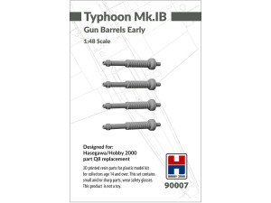 3D printed resin parts for Typhoon Mk.IB Gun Barrels Early
