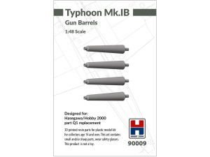 3D printed resin parts for Typhoon Mk.IB Gun Barrels