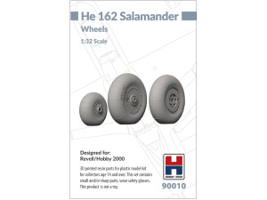3D printed resin parts for He 162 Salamander Wheels