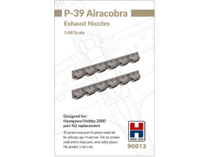 3D printed resin parts for P-39 Airacobra Exhaust Nozzles