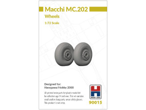 3D printed resin parts for Macchi MC.202 Wheels