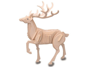 Renifer składanka drewniana puzzle 3D