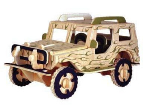Samochód Jeep składanka drewniana