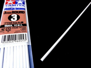 Plastikowy styrenowy okrągły pręt 3mm