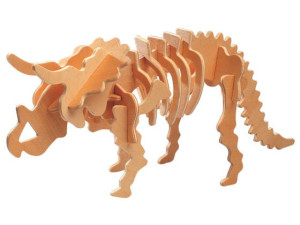 Dinozaur Triceratops składanka drewniana puzzle 3D