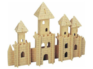 Zamek składanka drewniana puzzle 3D