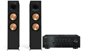 Yamaha R-N800a / Klipsch R-800f Stereopakke - Sort