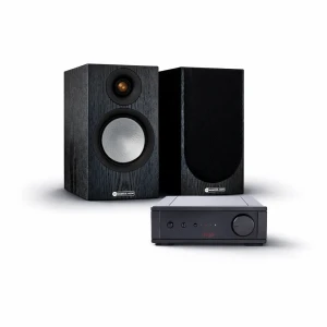 Rega Io / Monitor Audio Silver 50 7g Stereopakke Med Forsterker Og Høyttalere