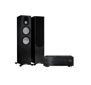 Yamaha R-N1000/ Monitor Audio Silver 500 Stereopakke Med Forsterker Og Høyttalere