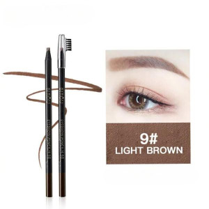 Japońska wodoodporna kredka do makijażu brwi JASNOBRĄZOWA (light brown) z woskiem