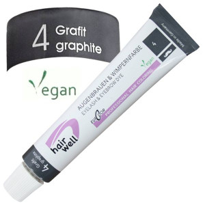 Farbka HAIRWELL Do Brwi i Rzęs GRAFIT SZARA graphite #4 20ml Henna żelowa