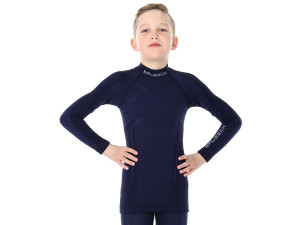 Bluza Brubec Active Wool junior męska granatowa