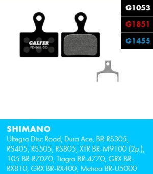 Okładziny ham. tar. Galfer Road Shimano FD496