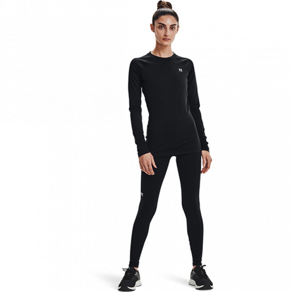 Damskie legginsy treningowe termoaktywne UNDER ARMOUR UA Cold Gear Authentics Legging - czarne