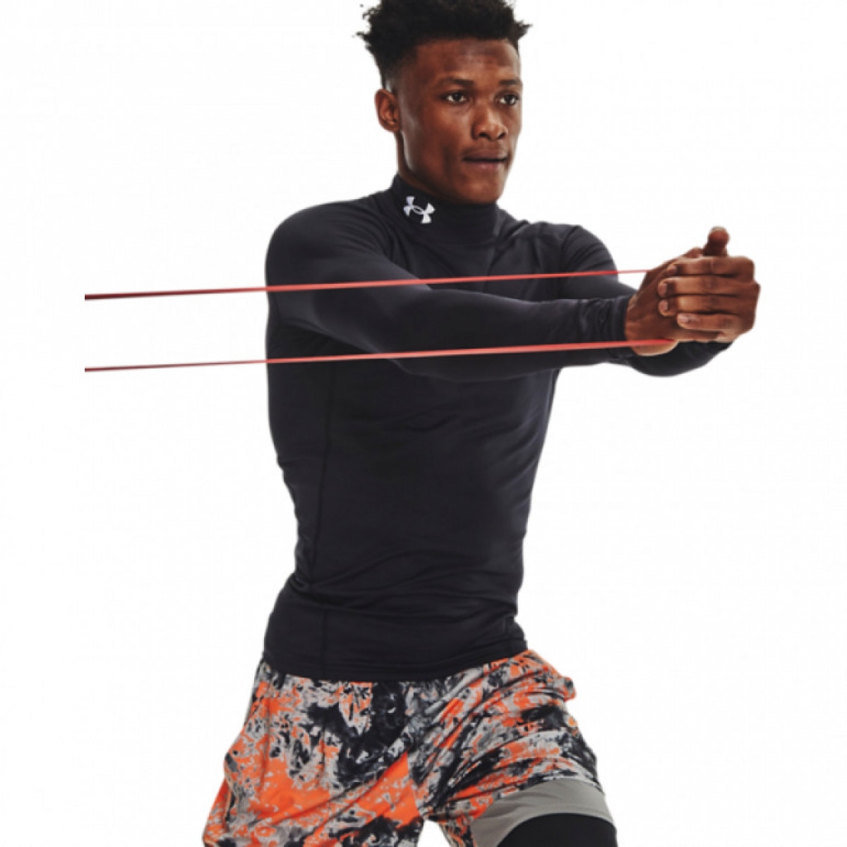 Męski longsleeve treningowy termoaktywny Under Armour UA CG Armour Comp Mock - czarny