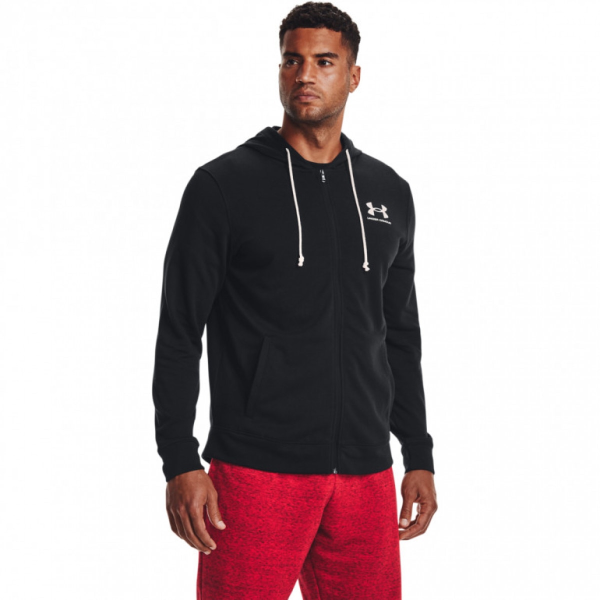 Męska bluza dresowa rozpinana z kapturem UNDER ARMOUR UA RIVAL TERRY LC FZ