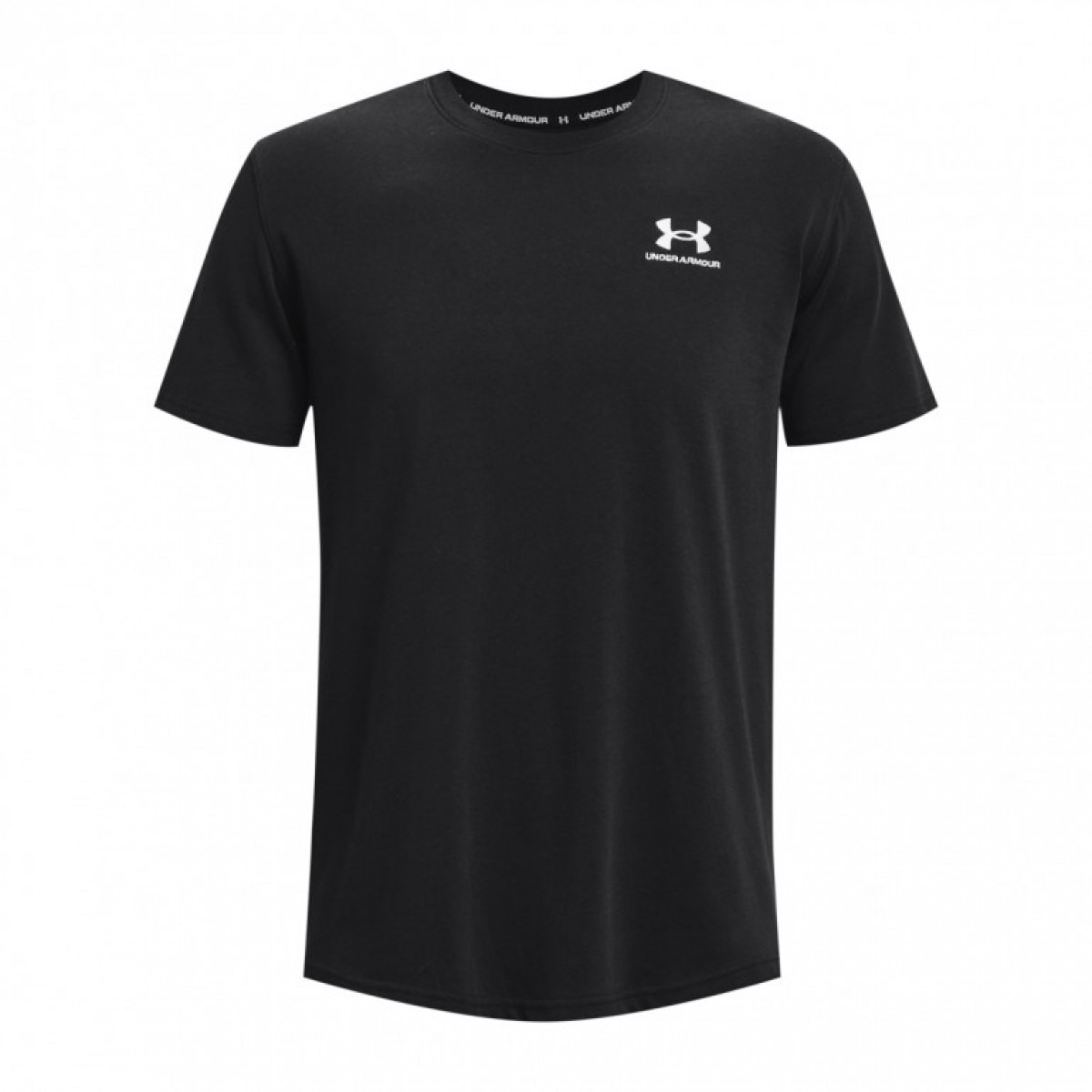 Męski t-shirt z nadrukiem Under Armour UA Logo Emb Heavyweight SS - czarny