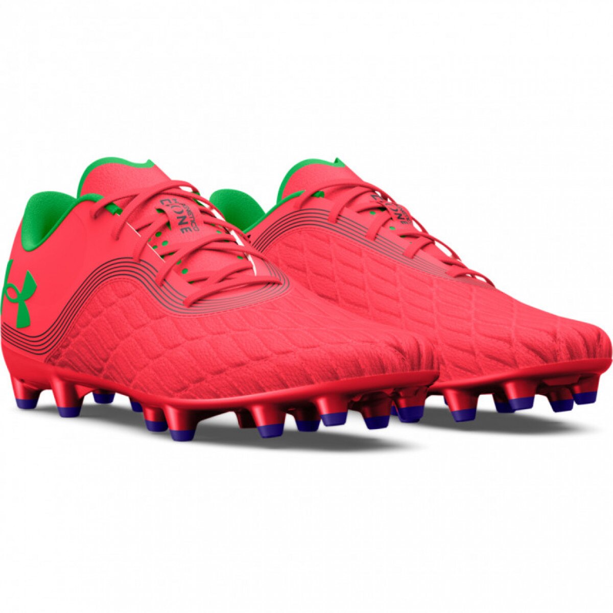 Damskie buty piłkarskie korki lanki Under Armour UA W Clone Mag Pro 3.0 FG - łososiowe