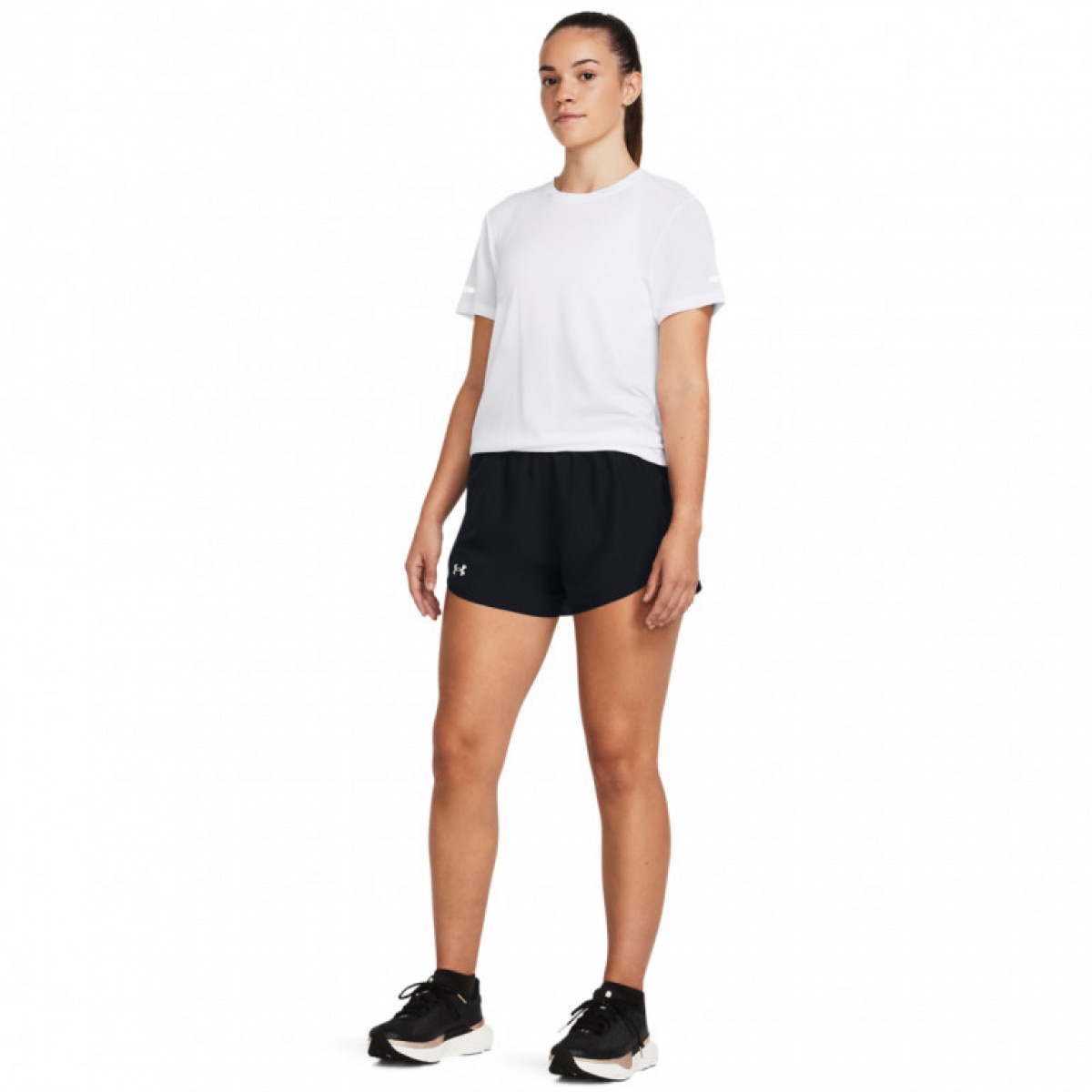 Damskie spodenki do biegania Under Armour UA Fly By 3\'\' Shorts - czarne