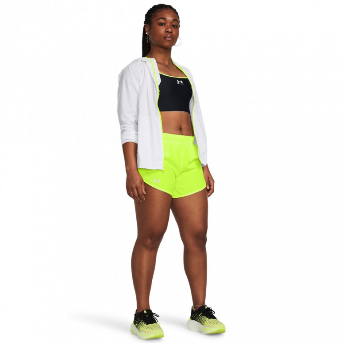 Damskie spodenki do biegania Under Armour UA Fly By 3\'\' Shorts - zielone