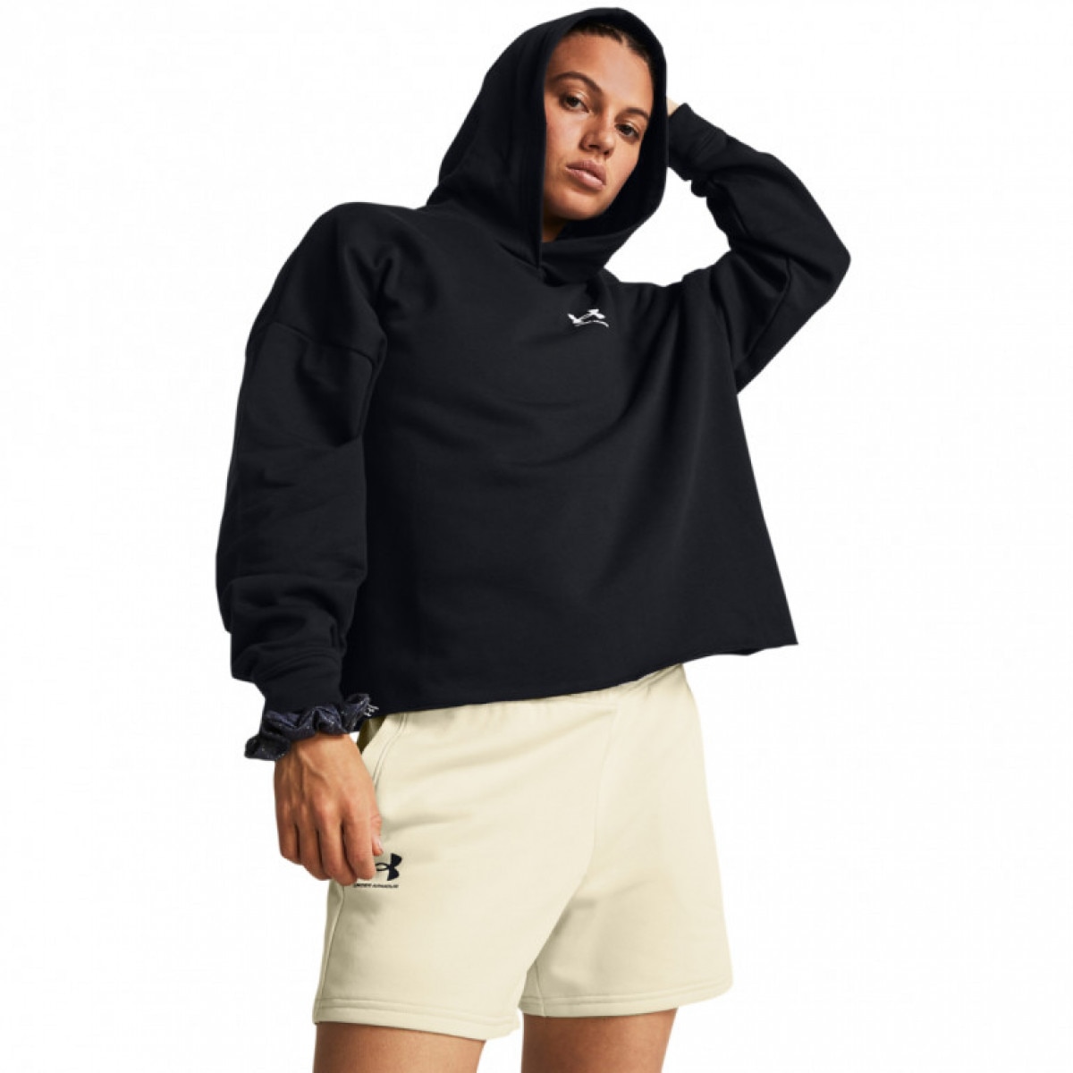 Damska bluza dresowa nierozpinana z kapturem Under Armour UA Rival Terry OS Hoodie - czarna