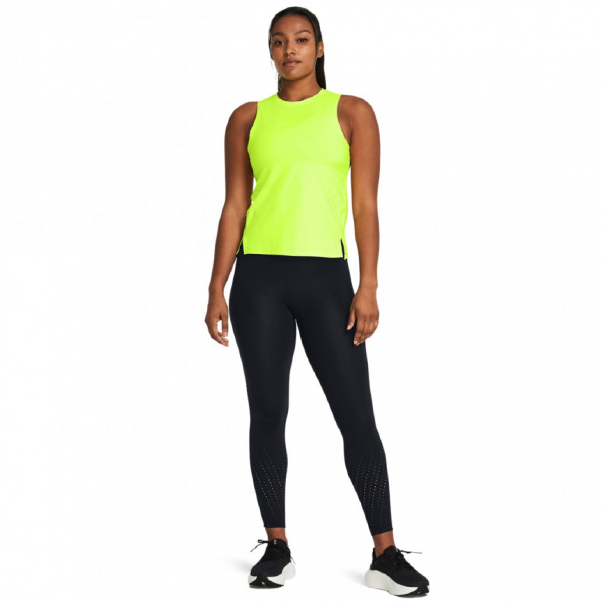 Damskie legginsy do biegania Under Armour UA Launch Elite Ankle Tights - czarne